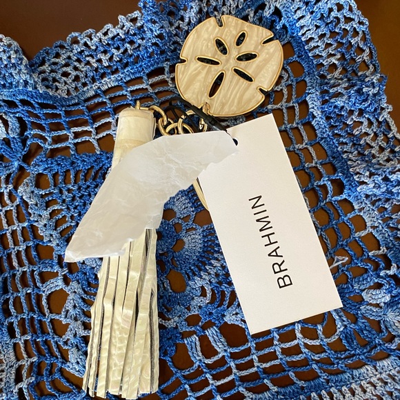 SOLD! Brahmin NWT Milk Sand Dollar Tassel - Picture 1 of 5